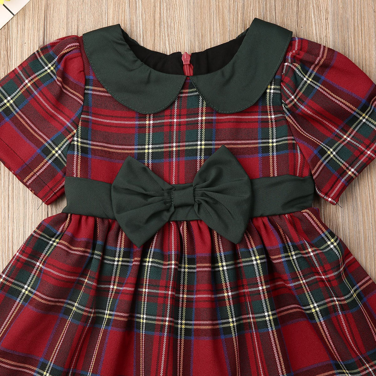 Cute Plaid Christmas Dress,6M to 3T.