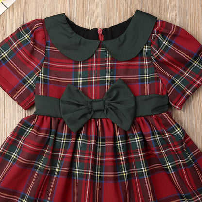 Cute Plaid Christmas Dress,6M to 3T.