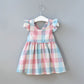 Casual Plaid Summer Dress, 2T to 6T.