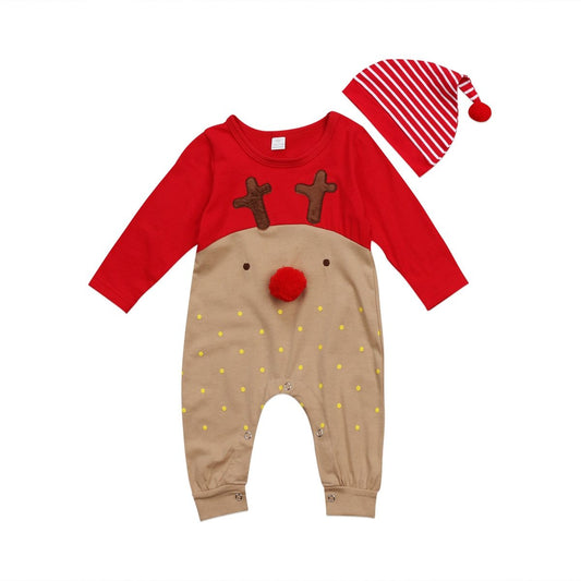 Deer Romper Jumpsuit & Hat - Dream Town Store