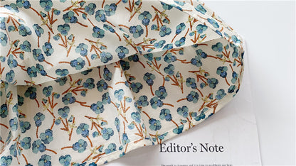 Floral Print Dress,Blue/Green, 2T to 7T.
