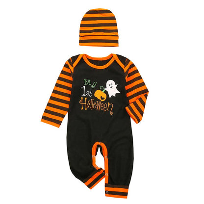 Cute First Halloween Romper With Hat, 6M to 24M.
