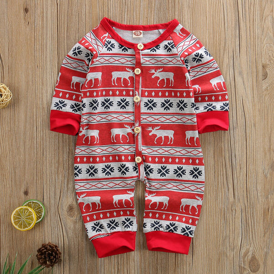 Full Sleeves Christmas Romper,3M to 18M.