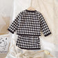 B/W Coat & Skirt Set,2T to 7T.