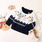 Christmas Themed Knitted Sweater,Red/Black,6M to 24M