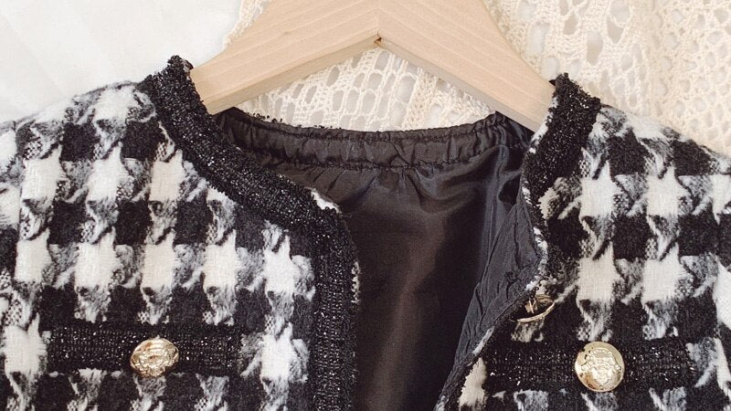 B/W Coat & Skirt Set,2T to 7T.