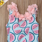 Cute Melon Print Swimwear, 6M to 3T.