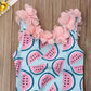 Cute Melon Print Swimwear, 6M to 3T.