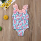 Cute Melon Print Swimwear, 6M to 3T.