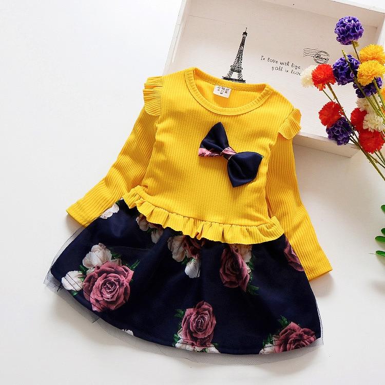 Toddler Floral Bow Dress - Dream Town Store