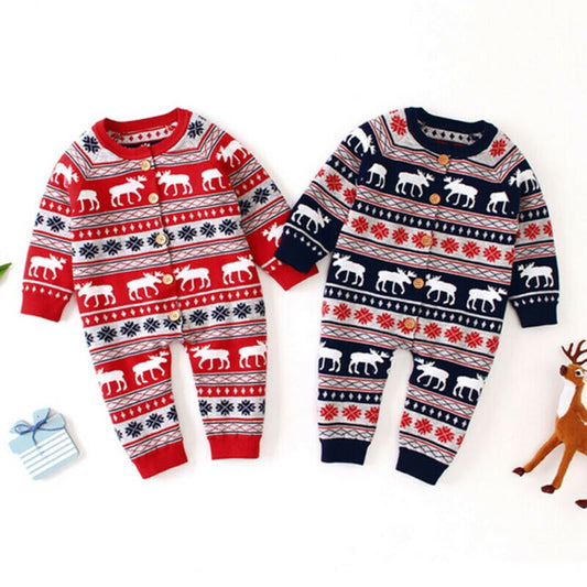 Full Sleeves Christmas Romper,3M to 18M.