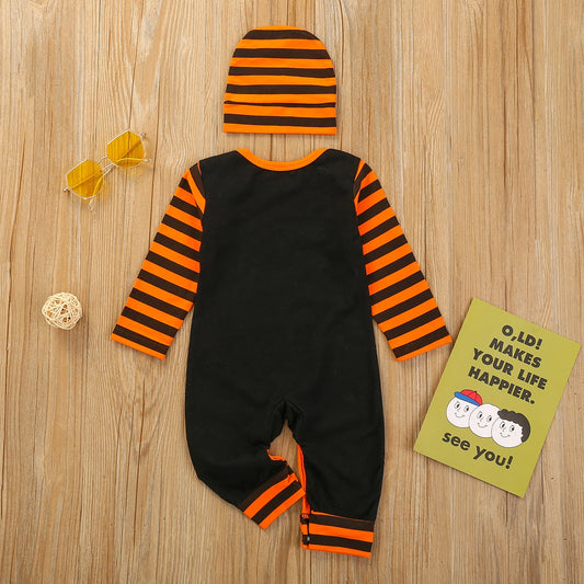 Cute First Halloween Romper With Hat, 6M to 24M.