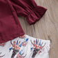 Toddler Off Shoulder Top & Bell-Bottom Pants, 2Y-6Y.