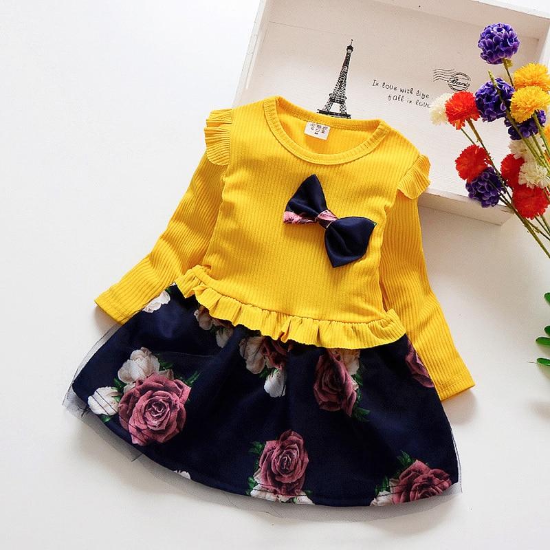 Toddler Floral Bow Dress - Dream Town Store