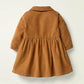 Cute Hedgehog Applique Fall Dress,Cotton,18M to 6T.