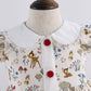 Cute Deer Print Dress,Full/Half Sleeves,12M to 6T