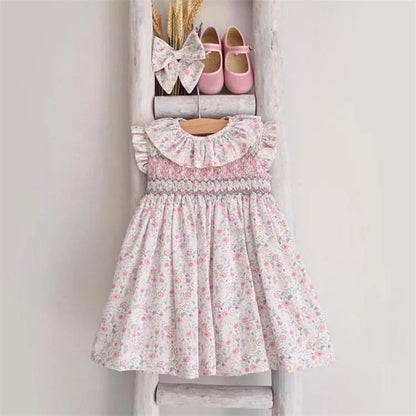 Hand Smocked Sister Matching Dress & Bubble,6M to 7T.