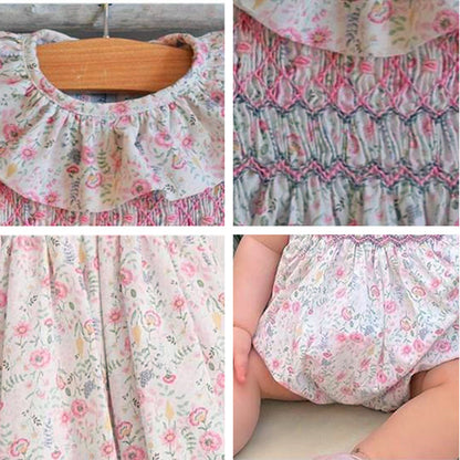 Hand Smocked Sister Matching Dress & Bubble,6M to 7T.