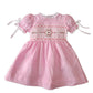 Pink Floral Geometric Hand Smocked Dress