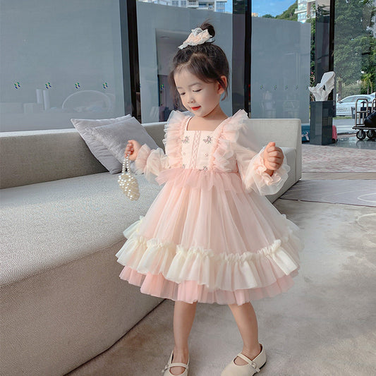 Pink & White Ruffle Tutu Dress,2T to 7T.