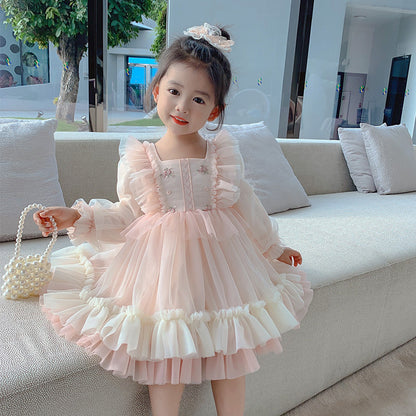 Pink & White Ruffle Tutu Dress,2T to 7T.