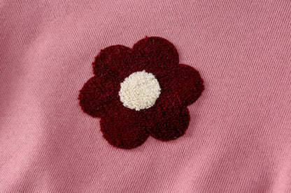 Cute Pink Flower Sweatshirt, 12M to 6T