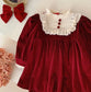 Vintage Red Velvet Dress,2T to 7T.