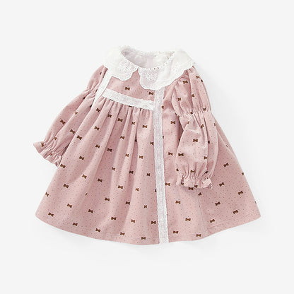 Cute Pink Full Sleeves Dresss,6M to 4T.