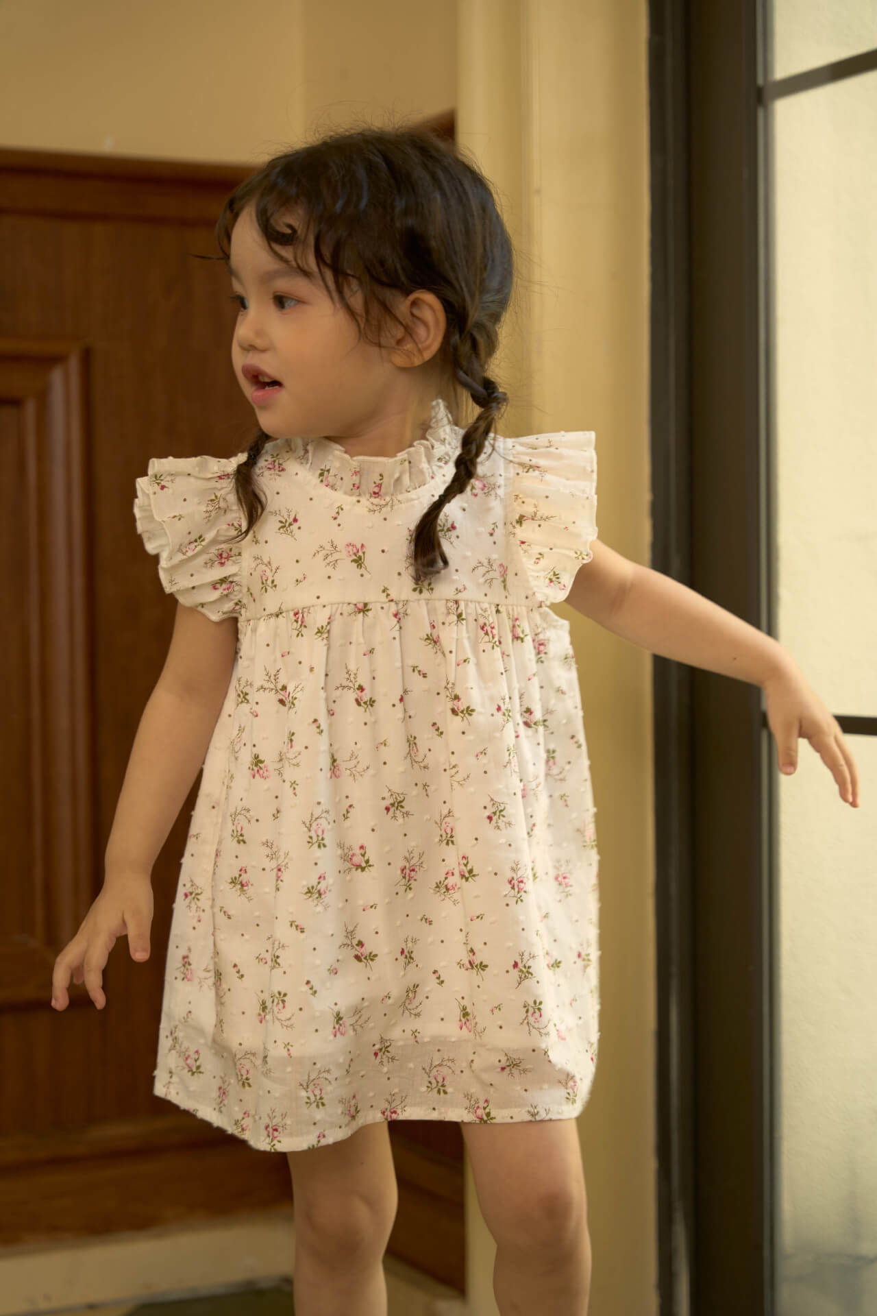 Cute Floral A-Line Dress, 12M to 6T.