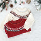 Cute Christmas Unisex Sweater,Red/White,2T to 8T.