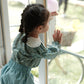 Cute Floral Petal Collar Top,12M to 6T.