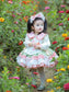 Beautiful Green & Pink Spanish Fluffy Dress,2T to 8T.