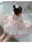 Pink & White Ruffle Tutu Dress,2T to 7T.