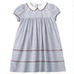Classic Stripped Peter Pan Collar Dress,4T to 12T