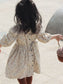 French Style Floral Corduroy Dress,12M to 6T.