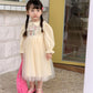 Beige Bunny Embroidered Easter Dress,2T to 7T.