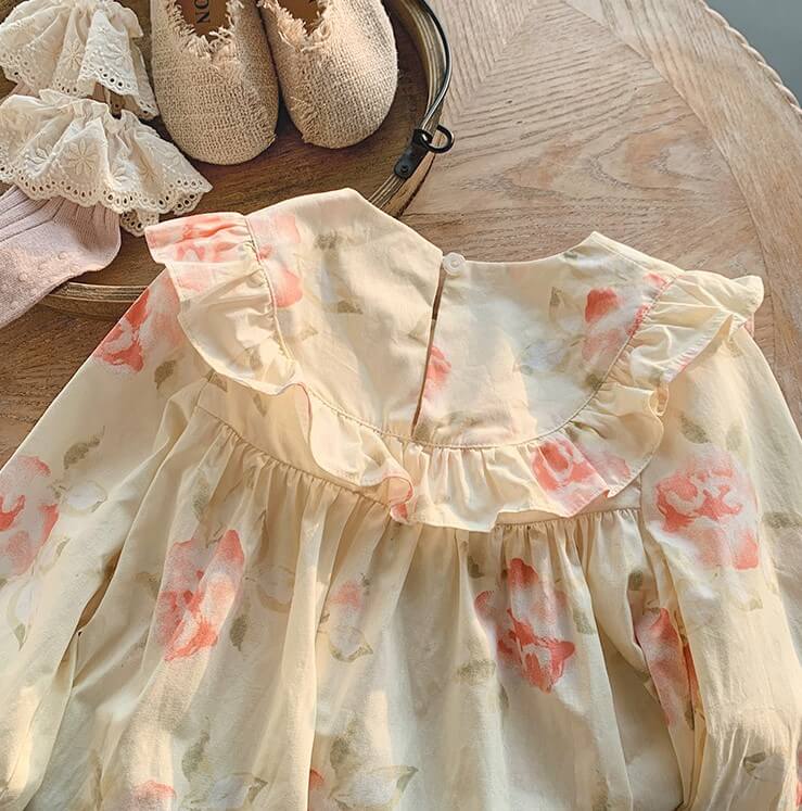 Adorable Floral Cotton Dress,2T to 7T