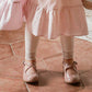 Cute Lace Leggings,Pink/Grey/Cream,2T to 8T.