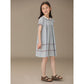 Classic Stripped Peter Pan Collar Dress,4T to 12T