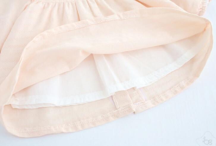 Newborn Baby Dress, Cotton, Blue/Pink, 0-2Y - Dream Town Store