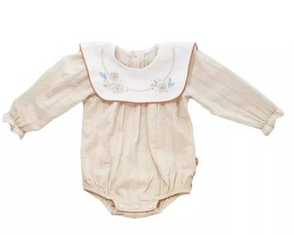 Embroidered Romper, Full & Half Sleeves, 6M to 24M.