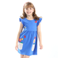 Cute Birds & Flowers Applique Dress, Cotton, 2-7Y
