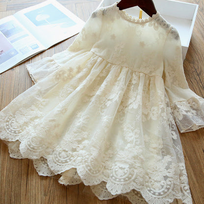 Summer Lace Children Clothing,Size 3-8 Years,Blue/White - Dream Town Store