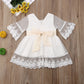 Lovely Casual/Party Summer Flower Girl Dress, White,3M to 5Y.