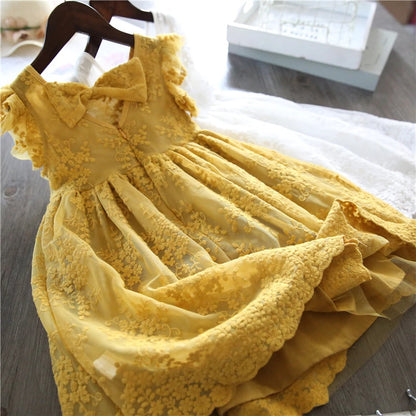 Summer Lace Children Dresses,Size 3 to 8 Y.
