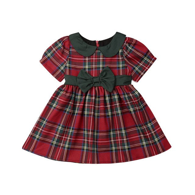 Cute Plaid Christmas Dress,6M to 3T.