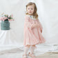 Pink Gingham Bear Embroidered Dress,12M to 6T.