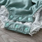 Vintage Velvet Romper with Bonnet,3M to 3T.