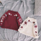 Embroidered Knitted Pullover Sweater,6M to 3T.