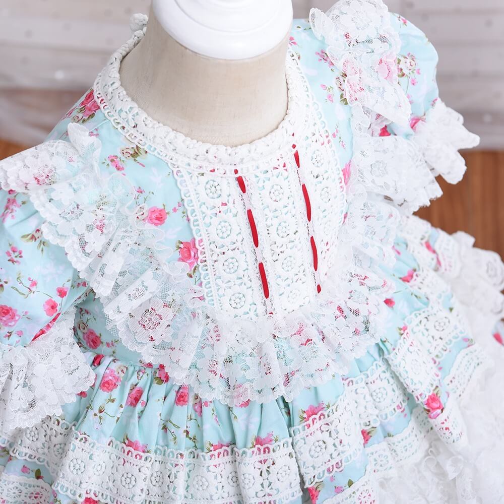 Spanish Lace Dress With Shorts, 2T to 6T.